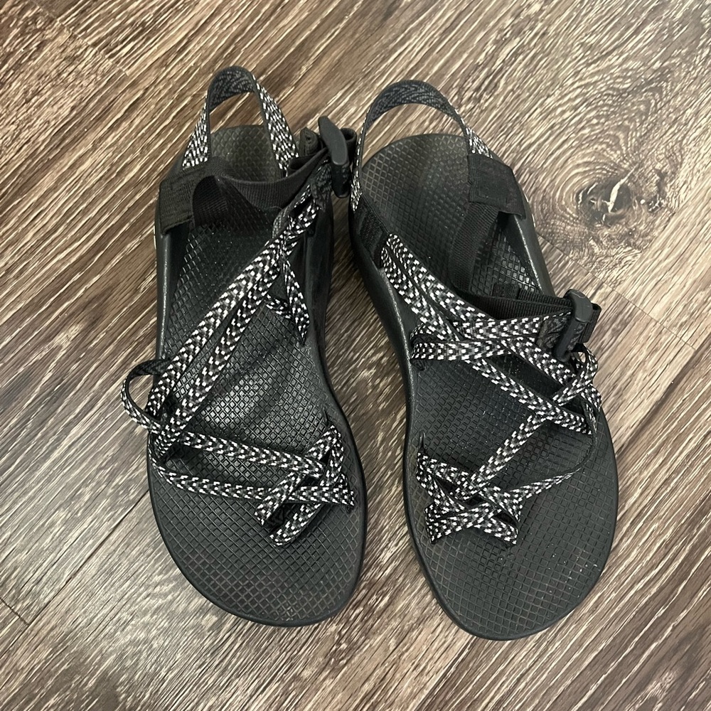 Chaco Black and White Sandals